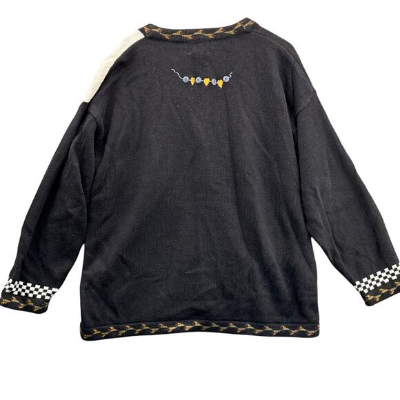 The Quacker Factory VIntage Garden Angel Button Down Cardigan Sweater Women 1X - Picture 6 of 9